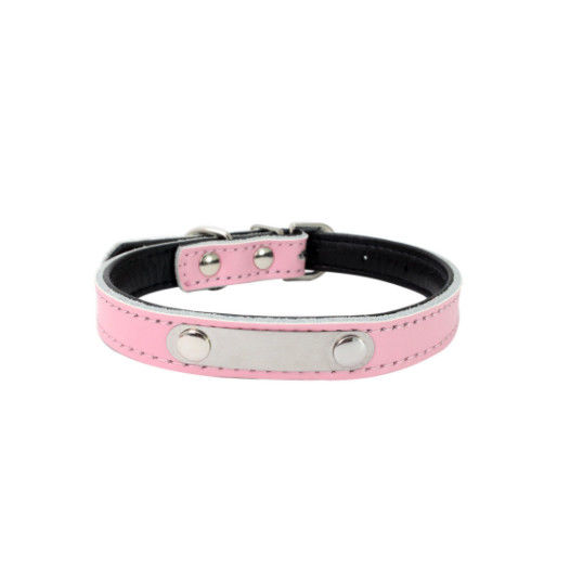 Custom Durable Dog Collars With Stainless Steel Name Tag