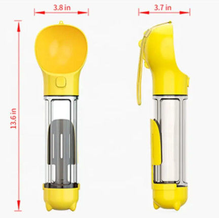 Plastic Outdoor Portable Dog Water Bottle Collapsible Dog Bowl For Hiking